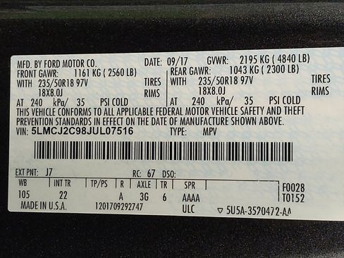 Used 2018 Lincoln MKC Select w/ Select Plus Package FWD image 33