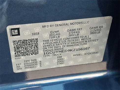 Used 2019 Chevrolet Silverado 1500 High Country w/ Safety Package II image 27