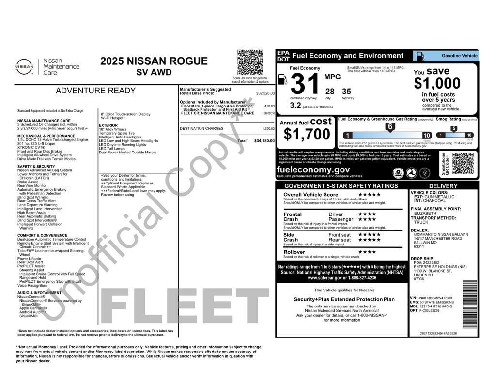 Used 2025 Nissan Rogue SV AWD/4WD image 2