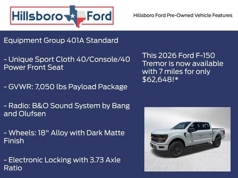 Used 2026 Ford F150 Tremor w/ Bed Utility Package AWD/4WD image 3