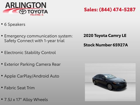 Used 2020 Toyota Camry LE FWD image 4