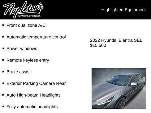 Used 2022 Hyundai Elantra SEL FWD image 2