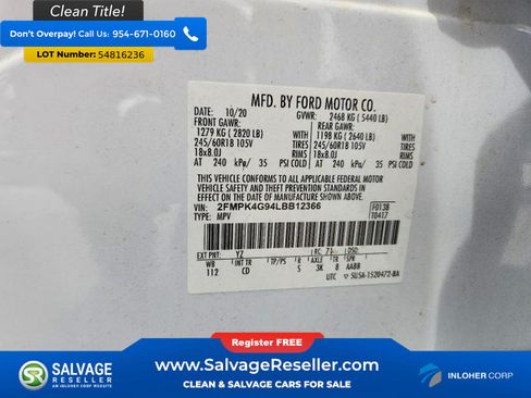Used 2020 Ford Edge SE AWD/4WD image 16