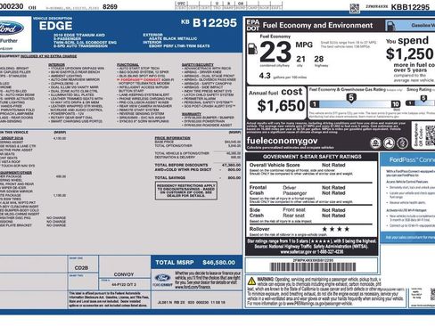 Used 2019 Ford Edge Titanium w/ Equipment Group 301A image 27