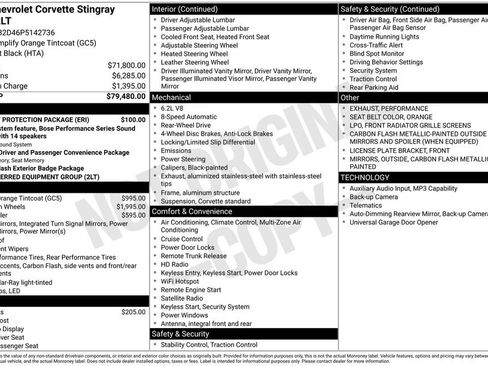 Used 2023 Chevrolet Corvette Stingray Preferred Cpe w/ Battery Protection Package RWD image 6