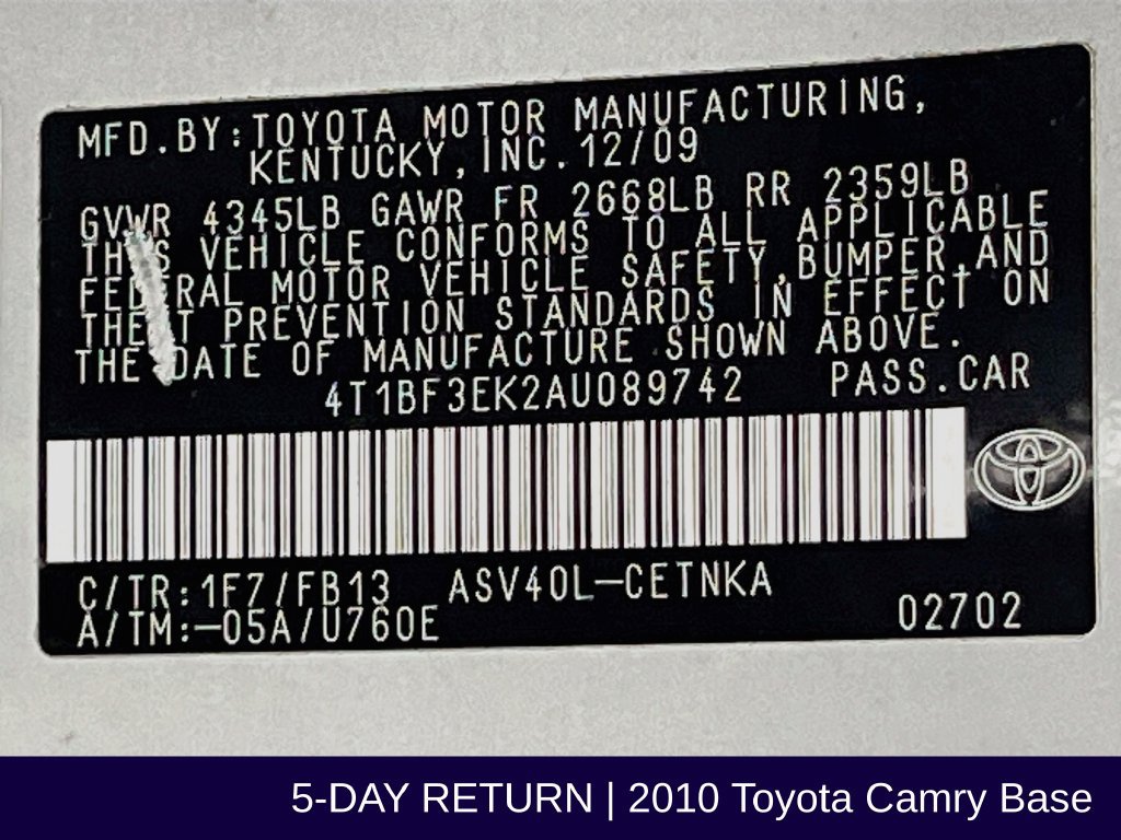 Used 2010 Toyota Camry FWD image 31