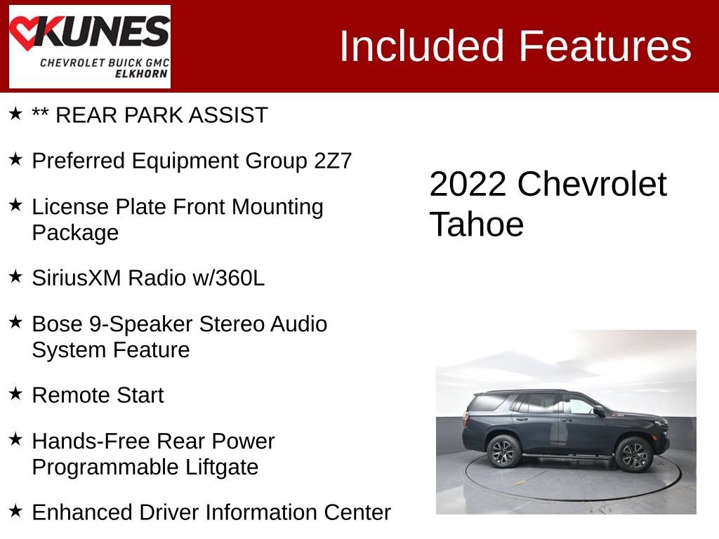 Used 2022 Chevrolet Tahoe Z71 AWD/4WD image 3
