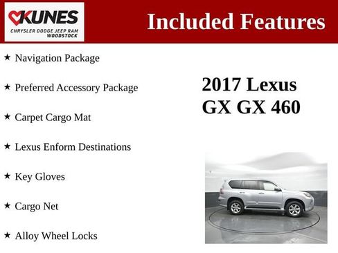 Used 2017 Lexus GX 460 w/ Navigation Package AWD/4WD image 3