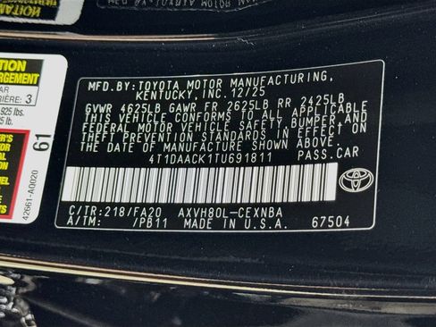 Used 2026 Toyota Camry LE w/ Preferred Package 2 (TMS) FWD image 27