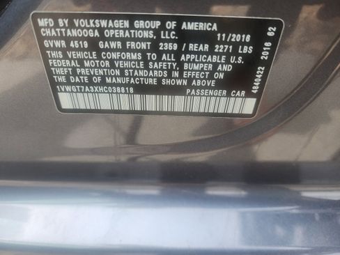 Used 2017 Volkswagen Passat 1.8T SE FWD image 12