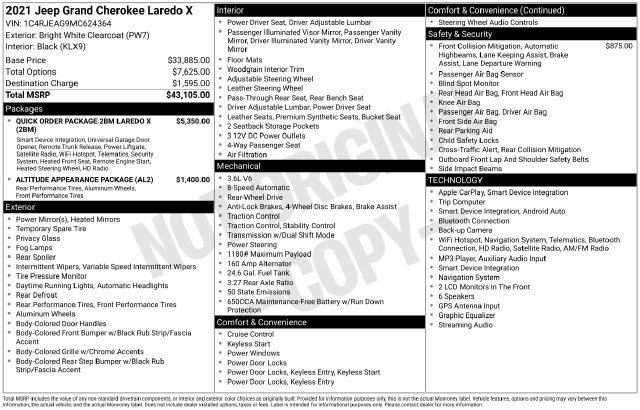 Used 2021 Jeep Grand Cherokee Laredo X RWD image 34