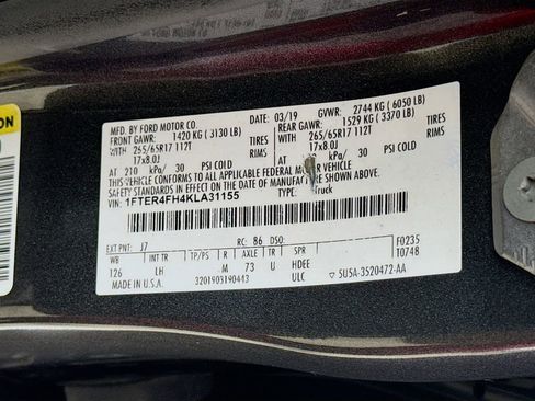 Used 2019 Ford Ranger XLT w/ Equipment Group 302A Luxury AWD/4WD image 29