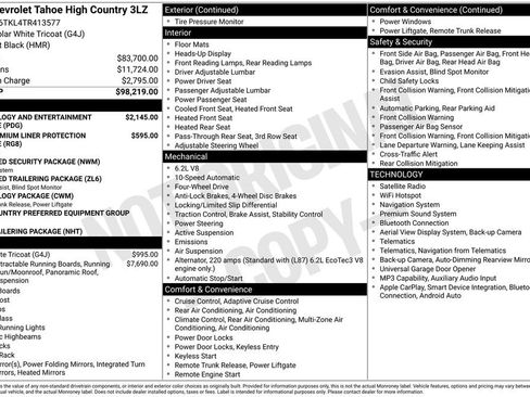 New 2026 Chevrolet Tahoe High Country AWD/4WD image 45