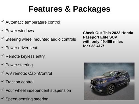 Certified 2023 Honda Passport Elite image 12