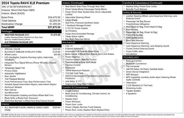 Used 2024 Toyota RAV4 XLE Premium w/ Weather Package AWD/4WD image 6