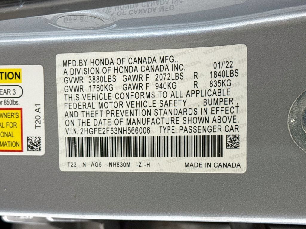 Certified 2022 Honda Civic Sport image 35