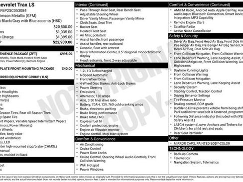 Used 2025 Chevrolet Trax LS w/ LS Convenience Package FWD image 27
