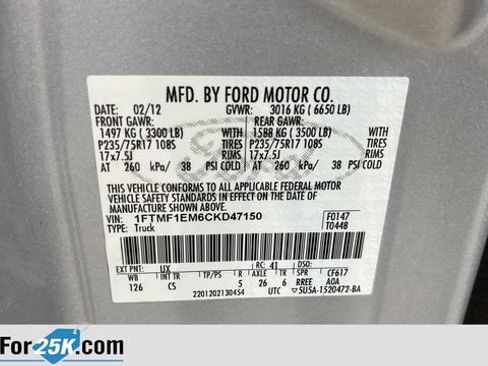 Used 2012 Ford F150 STX w/ Trailer Tow Pkg AWD/4WD image 24