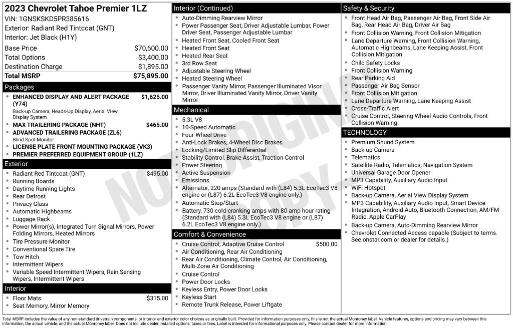 Certified 2023 Chevrolet Tahoe Premier AWD/4WD image 5