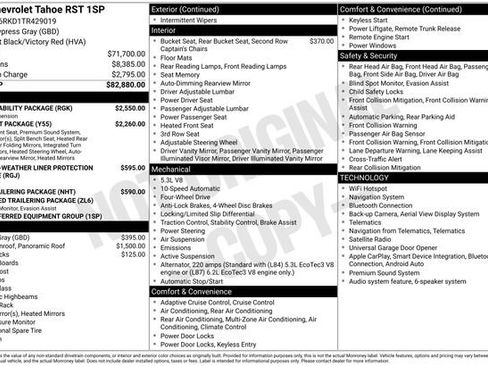 New 2026 Chevrolet Tahoe RST w/ RST Capability Package AWD/4WD image 25