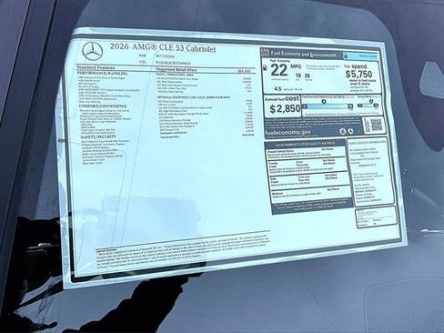 New 2026 Mercedes-Benz CLE 53 AMG 4MATIC Cabriolet image 17