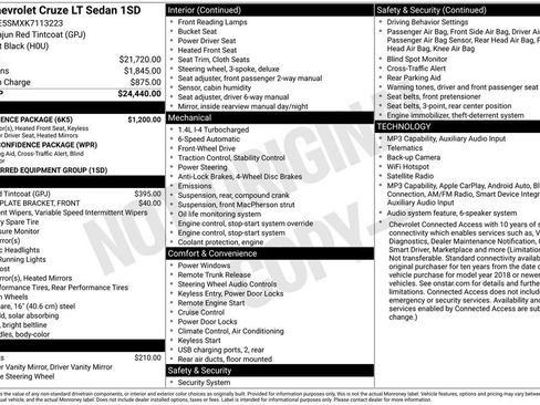 Used 2019 Chevrolet Cruze LT w/ Convenience Package FWD image 6
