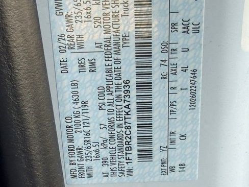 New 2026 Ford Transit 250 148 Medium Roof Extended AWD w/ Load Area Protection Package image 36