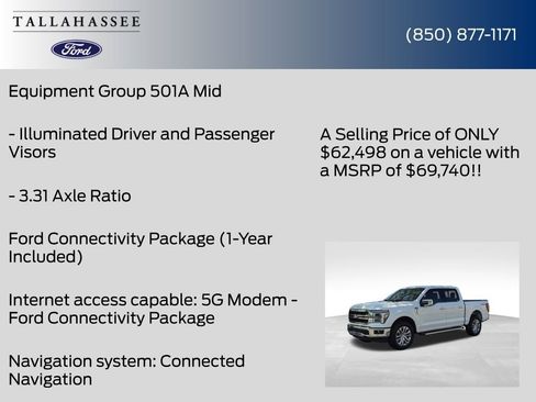 New 2026 Ford F150 Lariat w/ Equipment Group 501A Mid AWD/4WD image 25
