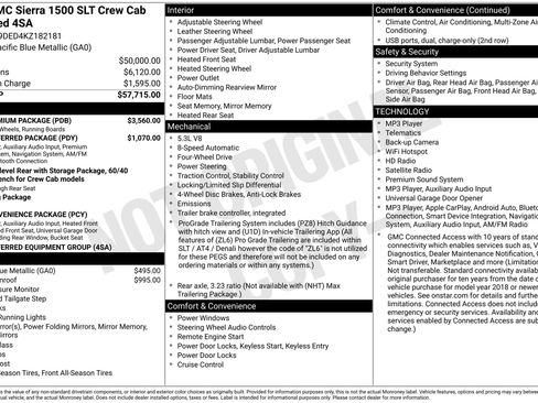 Used 2019 GMC Sierra 1500 SLT w/ SLT Premium Package AWD/4WD image 2