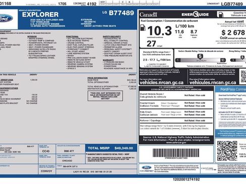Used 2020 Ford Explorer XLT w/ Equipment Group 202A AWD/4WD image 4