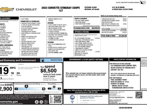 Used 2023 Chevrolet Corvette Stingray Coupe w/ Z51 Performance Package RWD image 17