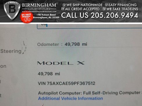 Used 2023 Tesla Model X AWD/4WD image 2