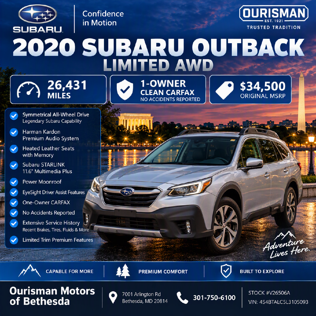 Used 2020 Subaru Outback Limited AWD/4WD image 2