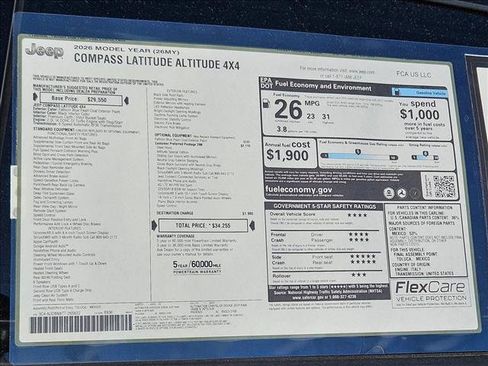 New 2026 Jeep Compass Latitude AWD/4WD image 18