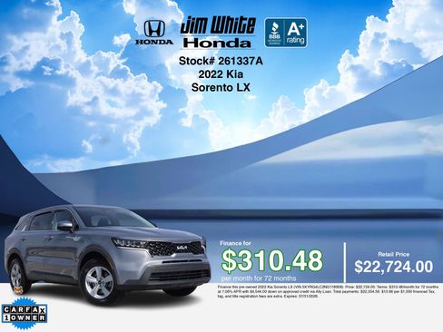 Used 2022 Kia Sorento LX FWD image 3