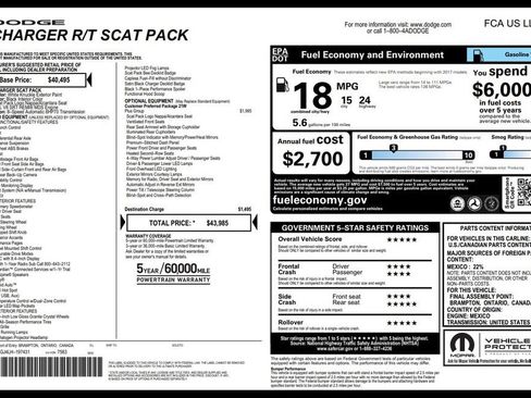 Used 2020 Dodge Charger Scat Pack w/ Plus Group RWD image 7