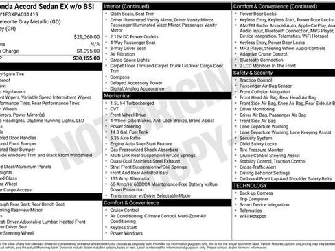 Used 2023 Honda Accord EX image 34