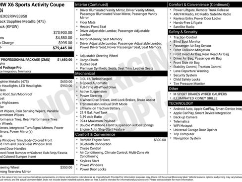 Used 2024 BMW X6 xDrive40i w/ M Sport Professional Package AWD/4WD image 36