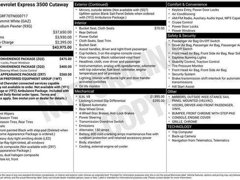 New 2026 Chevrolet Express 3500 w/ Power Convenience Package image 2