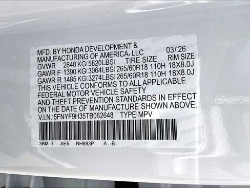 New 2026 Honda Passport RTL image 8