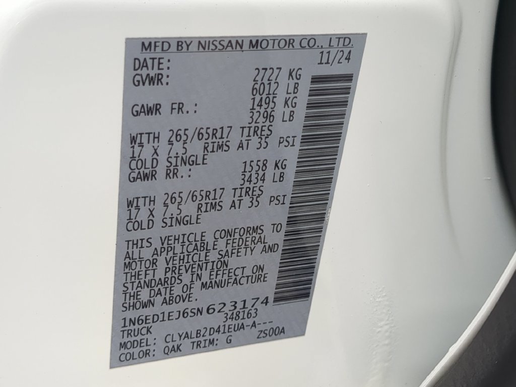 Certified 2025 Nissan Frontier SV RWD image 34