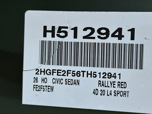 New 2026 Honda Civic Sport image 24