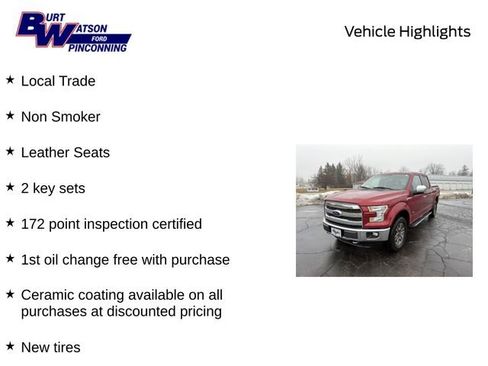 Used 2015 Ford F150 Lariat w/ Equipment Group 501A Mid image 9