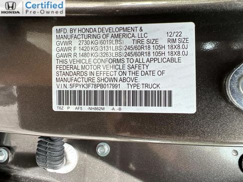 Certified 2023 Honda Ridgeline RTL-E image 33