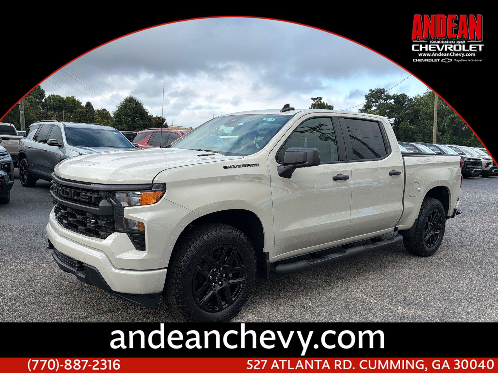 New 2026 Chevrolet Silverado 1500 Custom w/ Turbomax Blackout Package RWD image 1