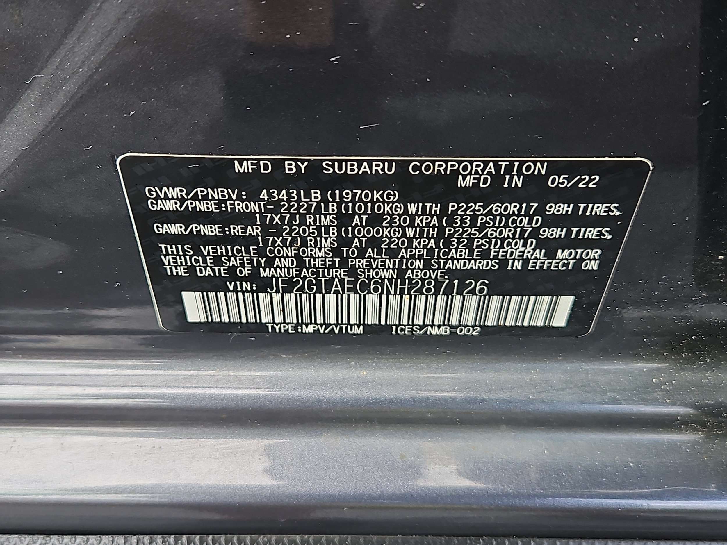 Used 2022 Subaru Crosstrek 2.0i Premium w/ Moonroof Package AWD/4WD image 7