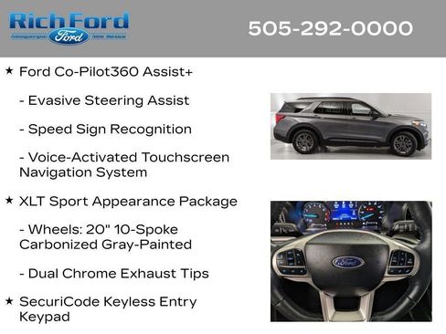 Certified 2024 Ford Explorer XLT w/ Equipment Group 202A RWD image 28