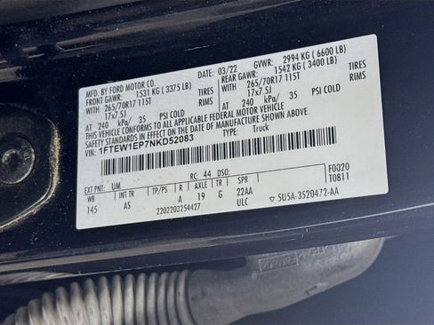 Used 2022 Ford F150 XL w/ Equipment Group 101A High AWD/4WD image 29