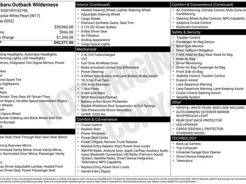 Used 2024 Subaru Outback Wilderness AWD/4WD image 20