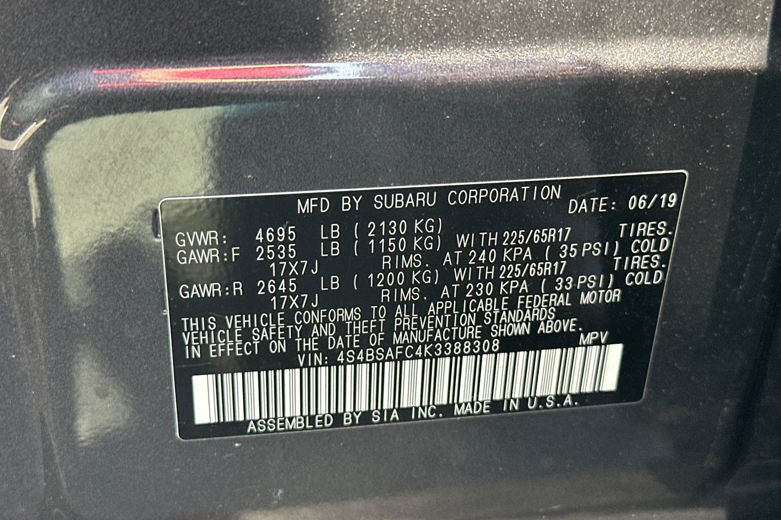 Used 2019 Subaru Outback 2.5i Premium AWD/4WD image 35